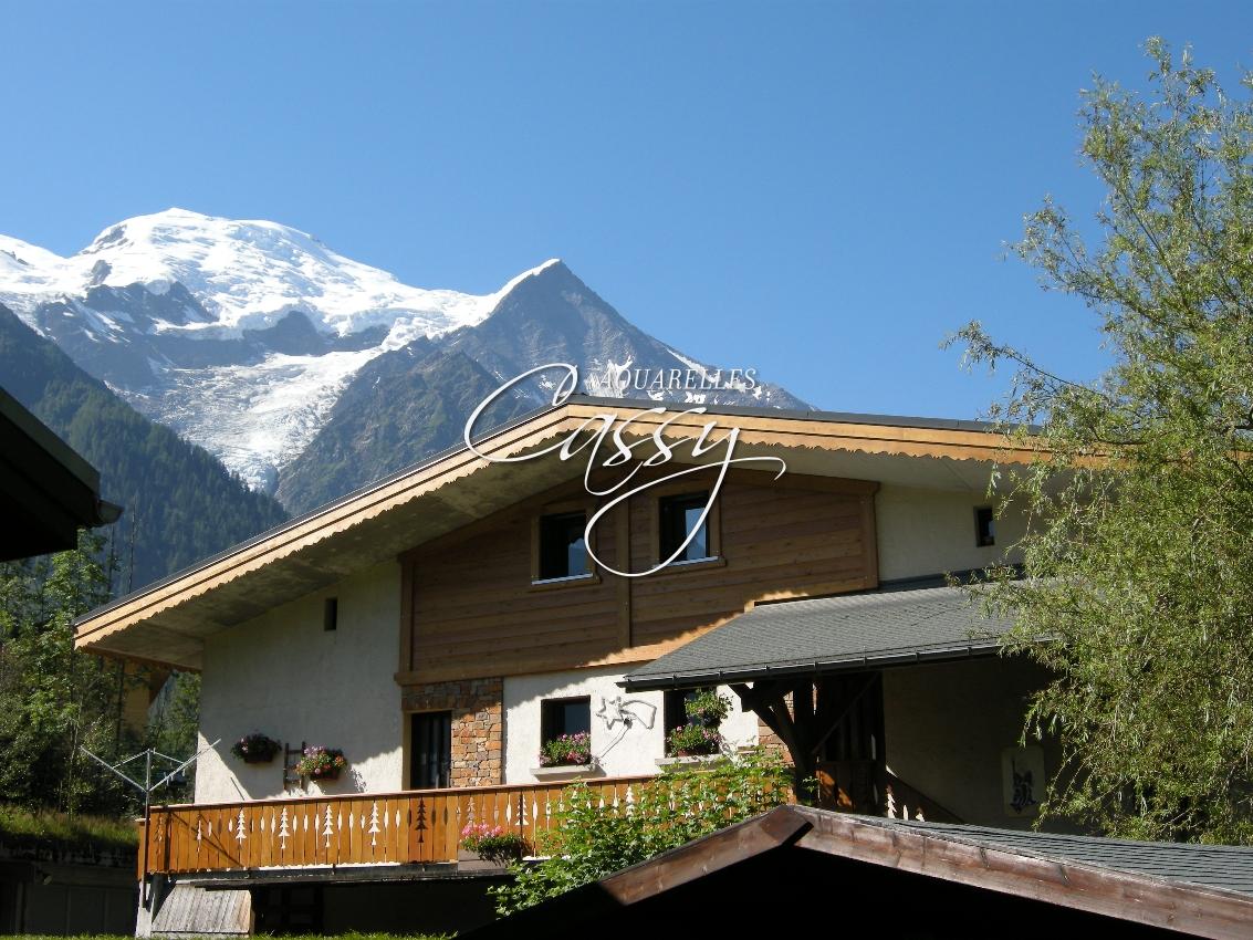 Atelier Cassy face au Mont-Blanc